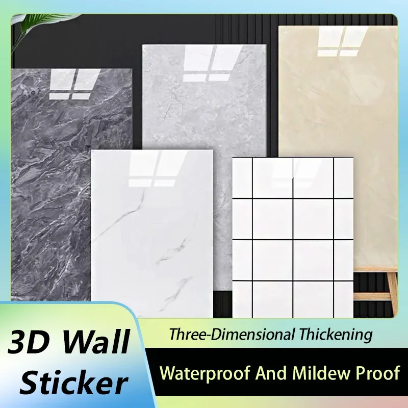 Pvc Panel Background - 30 センチメートル * 60 センチメートル模造大理石タイル壁ステッカーリビングルームテレビ背景家の装飾防水アルミプラスチックパネル自己粘着