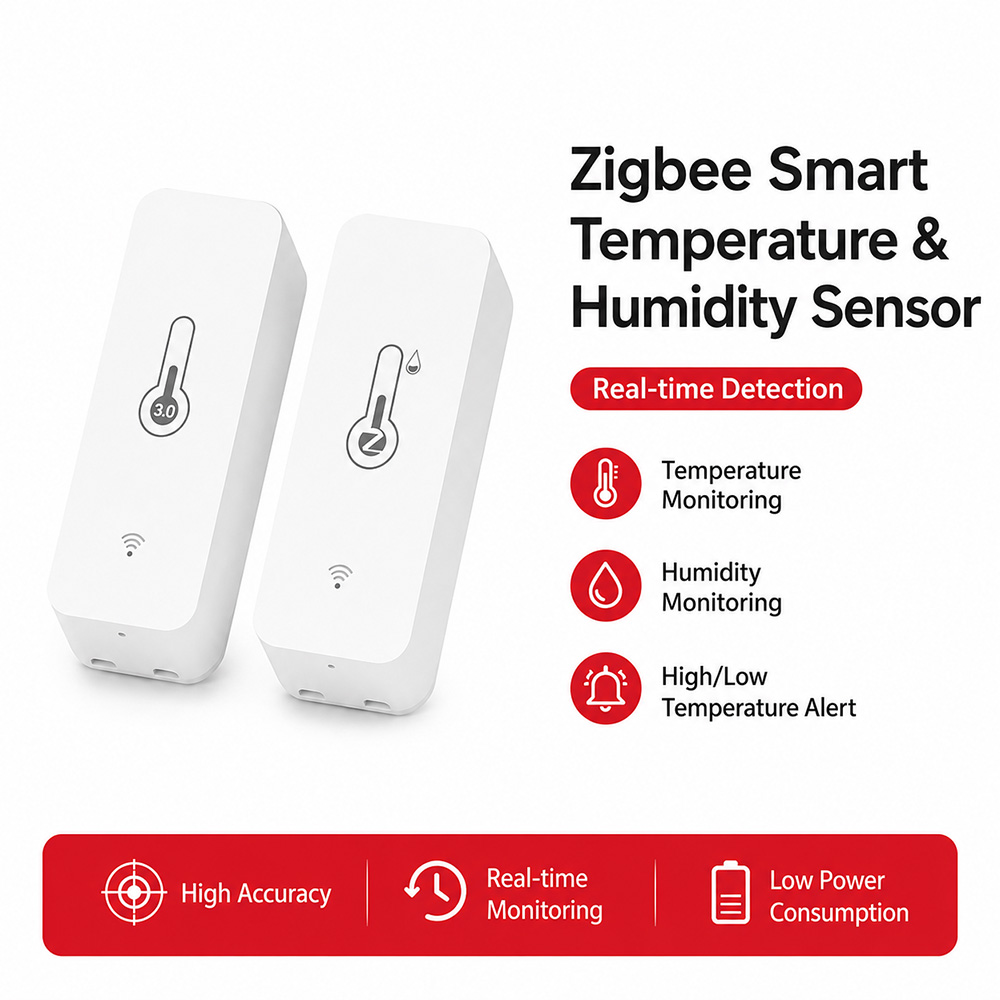 Digital Hygrometer Probe - Zigbee温度湿度センサー スマート温度計湿度計 Alexa、Yandex Home Assistant、ZHA、Zigbee2MQTT、Tuya対応