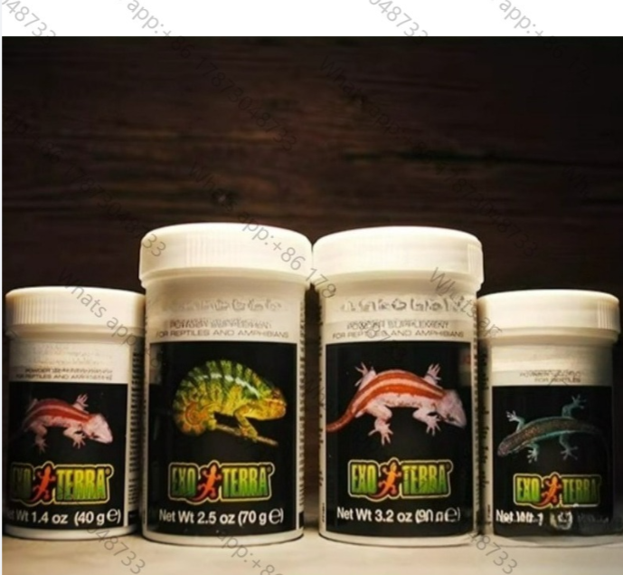 Calcium Powder Reptile - 爬虫類用カルシウムパウダー（D3ビタミンサプリメント入り/なし）カメ、トカゲ、レオパードゲッコ、ビアデッドドラゴン用