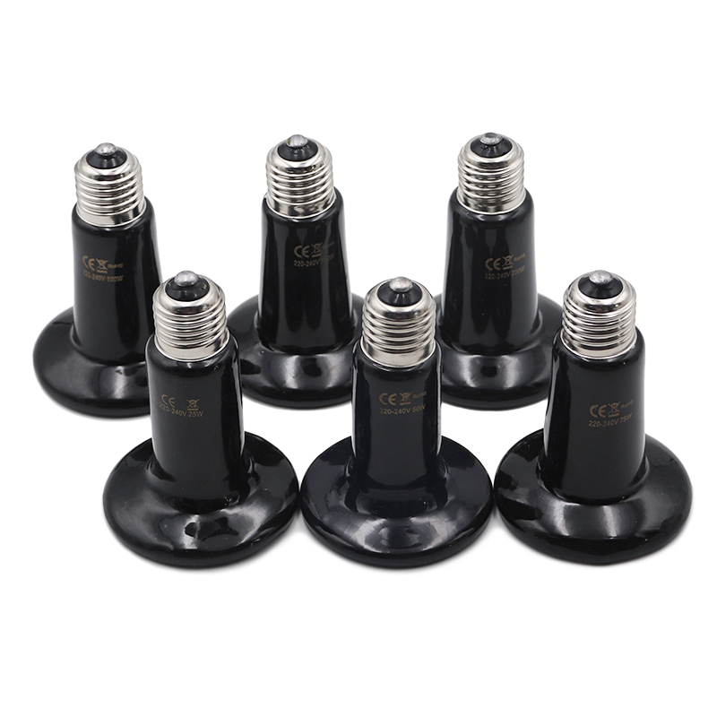 Ceramic Heat Emitter - 5個入りペット用ヒートランプ 220V 赤外線セラミックエミッター 熱電球 ペット育成ランプ 爬虫類用ランプ