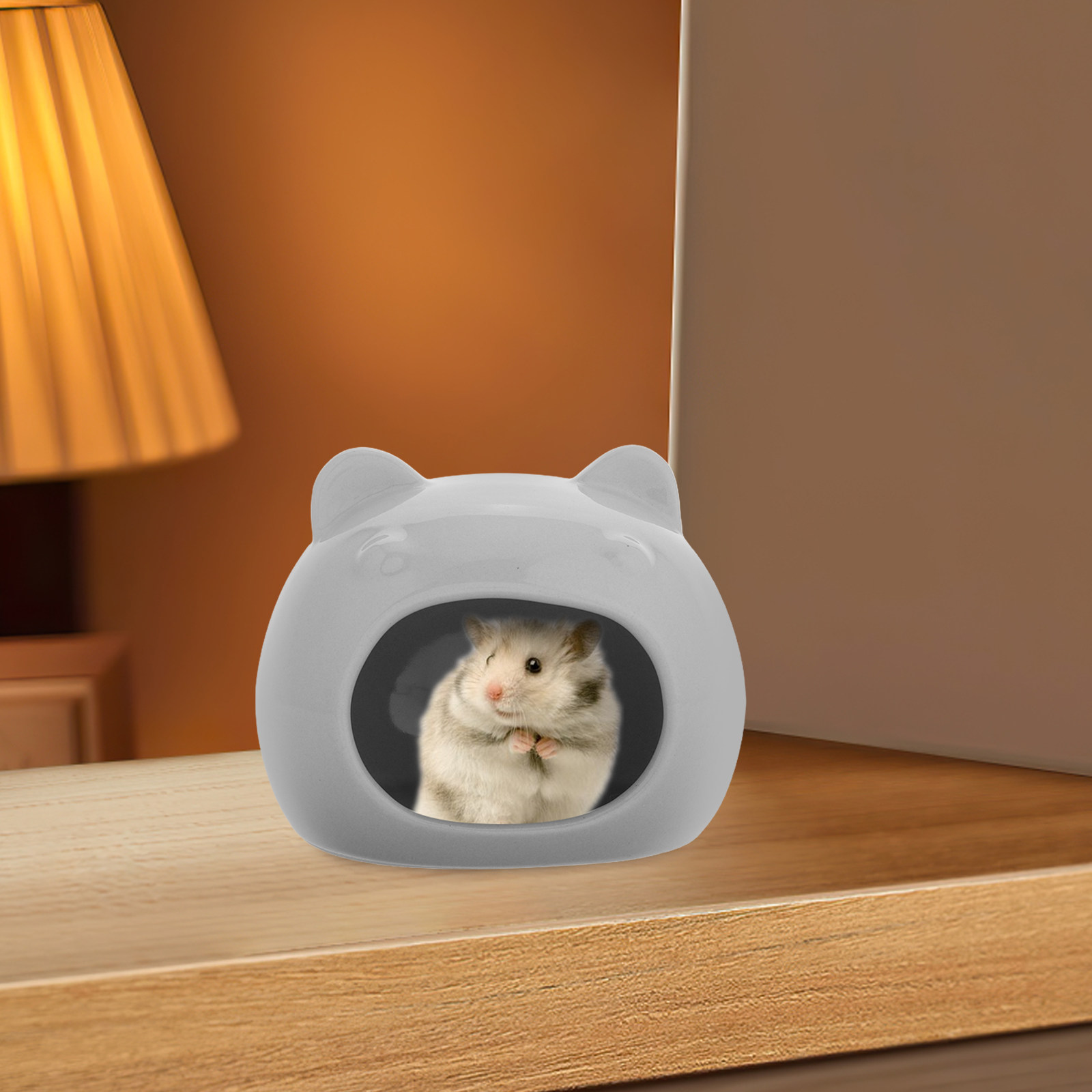 Hide Cave Ceramic - セラミック製ハムスター隠れ家、居心地の良い小動物用クールな巣ベッド、ハムスターやジャービルの隠れ家、隠れ洞窟、ハムスターハット、ジャービル隠れ家