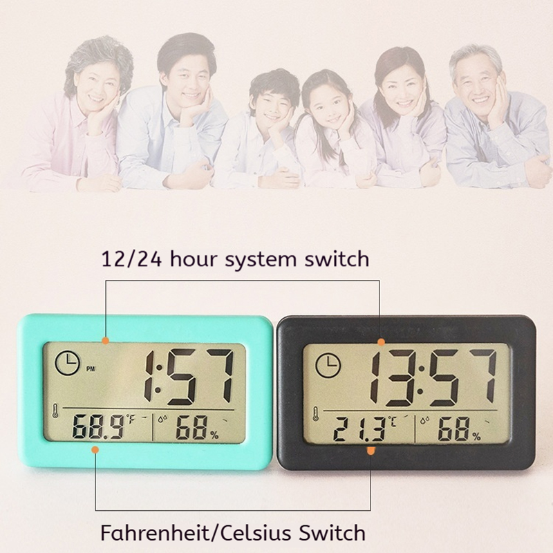 ミニデジタル時計電子温度計湿度計ミニ時計ポータブルデスクトッ - Digital Hygrometer Probe のレビューと価格