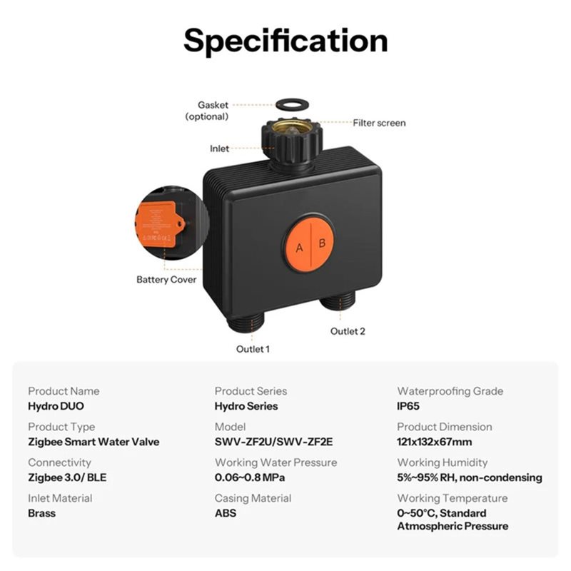A59Z-IP65規格 Zigbee 3.0対応 Hydro - Timer Dual Outlet のレビューと価格