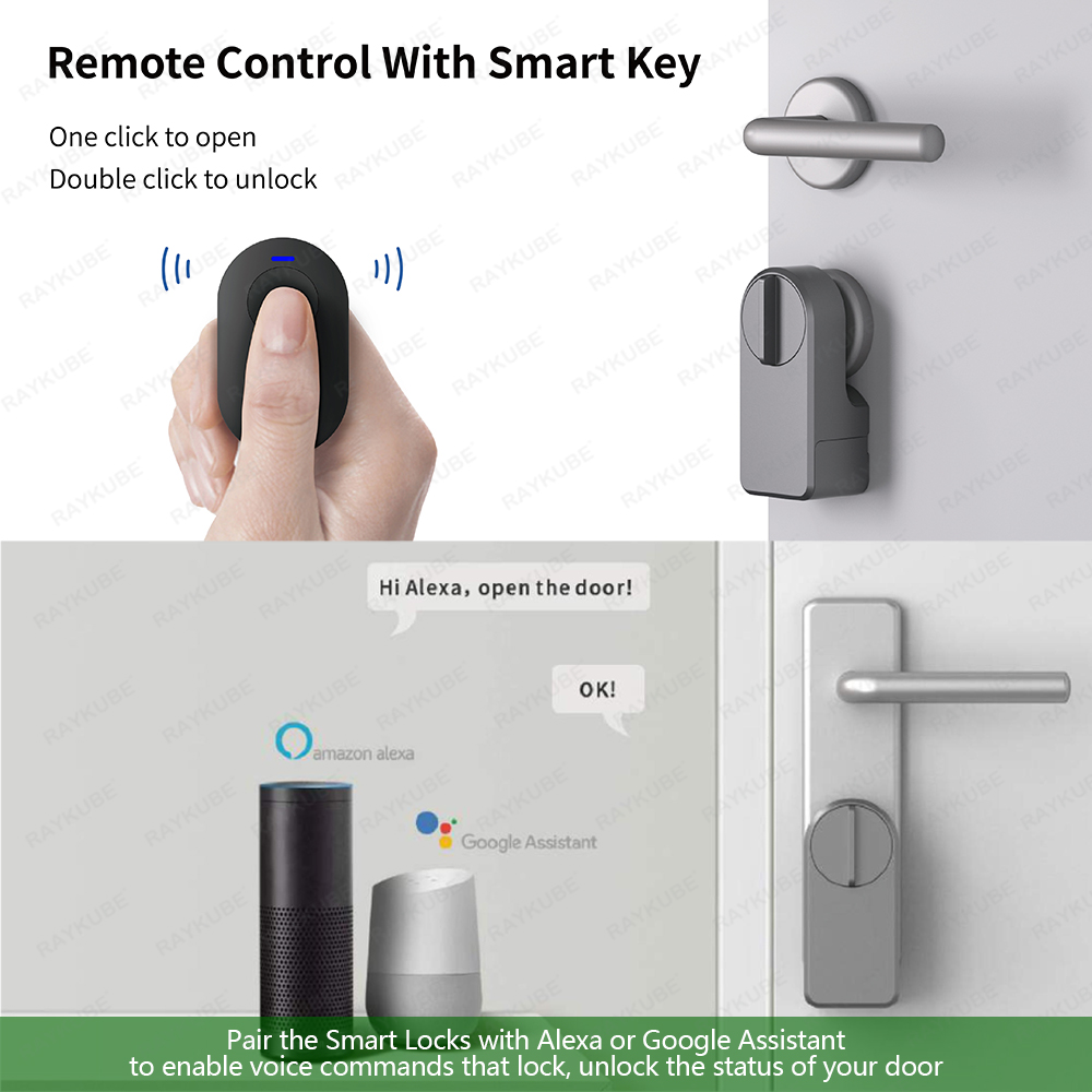 RAYKUBE A1 Pro Tuya BEL スマートドア - Glass Door Hinge のレビューと価格