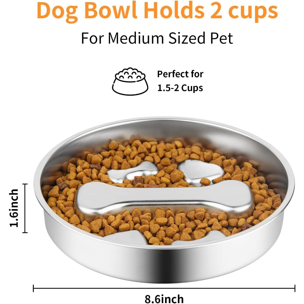 スローフィーダー犬用ボウル ステンレス製滑り止めリックプレー - Royal Canin Food Medium のレビューと価格